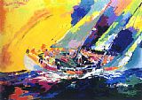 Leroy Neiman Canvas Paintings - Hawaiian Sailing